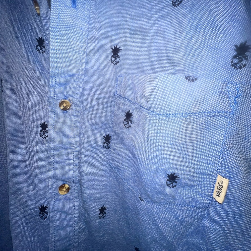 Vans Navy Pineapple Pattern Shirt - image 3